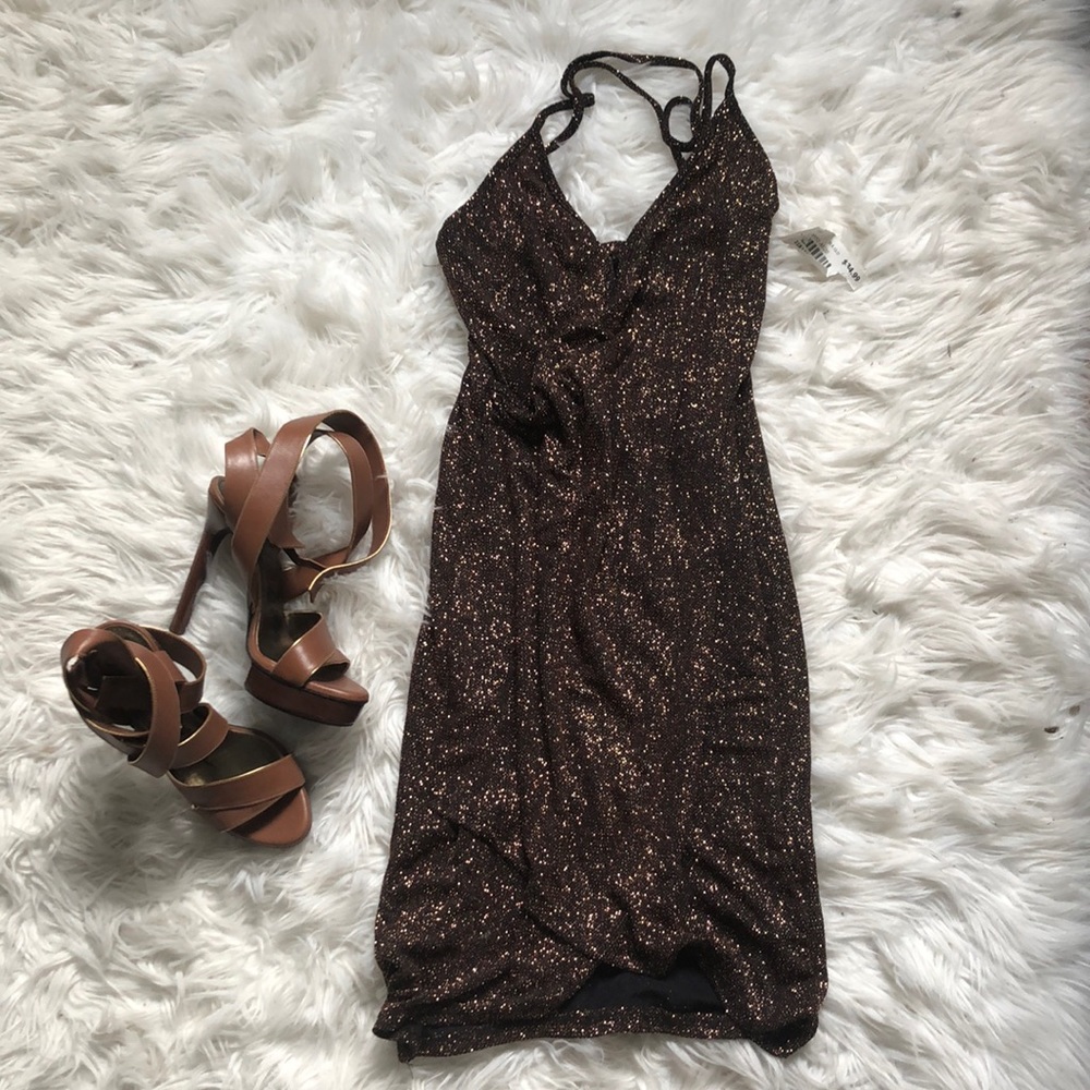NWT bronze cocktail dress.
